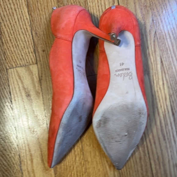 Women's Suede Pointed Toe Wave Edge Stiletto Heel Pumps Shoes Sz 41 US 10 - Picture 7 of 7